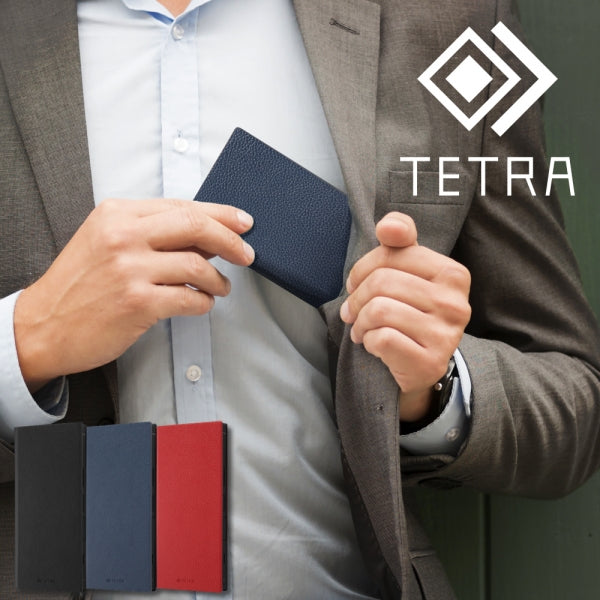 耐衝撃 手帳型レザーケース TETRA サイドマグネット