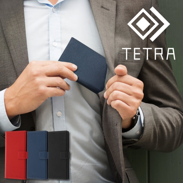 耐衝撃 手帳型レザーケース TETRA