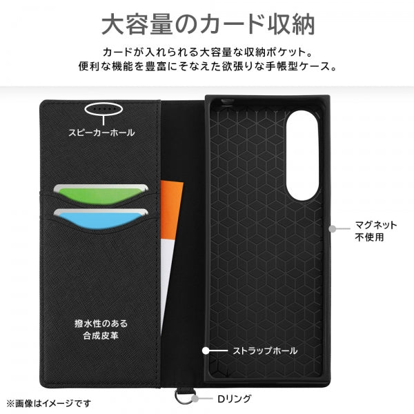 耐衝撃 手帳型レザーケース KAKU Durable