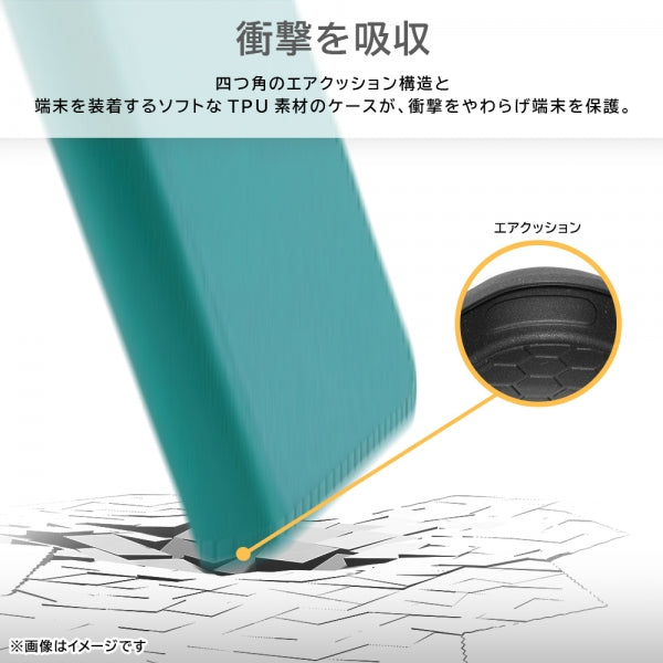 耐衝撃 手帳型レザーケース シンプル